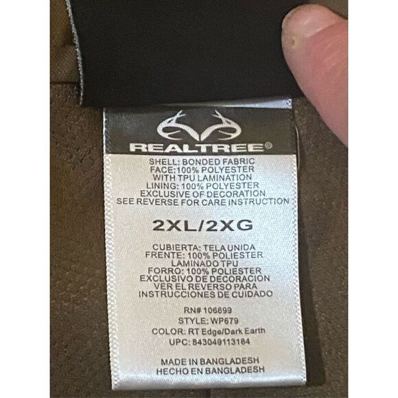 Realtree Mens RT Edge Scent Control Waterproof Windproof Hunting Pants Size 2XL - Picture 5 of 6